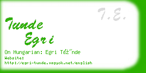 tunde egri business card